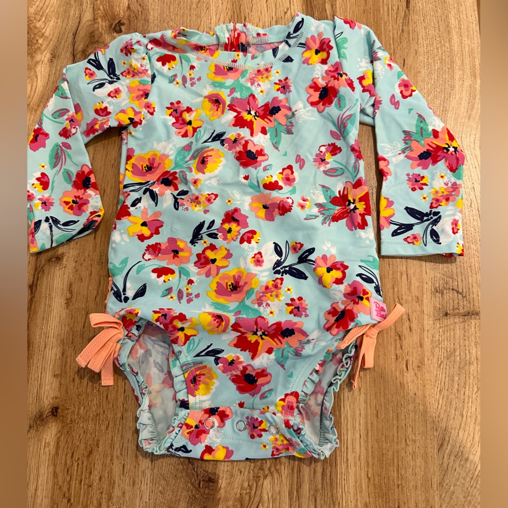 EUC ruffle butts one piece swim